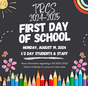 Announcement: First Day of 24-25 School Year (Informacion En Ingles y Español)